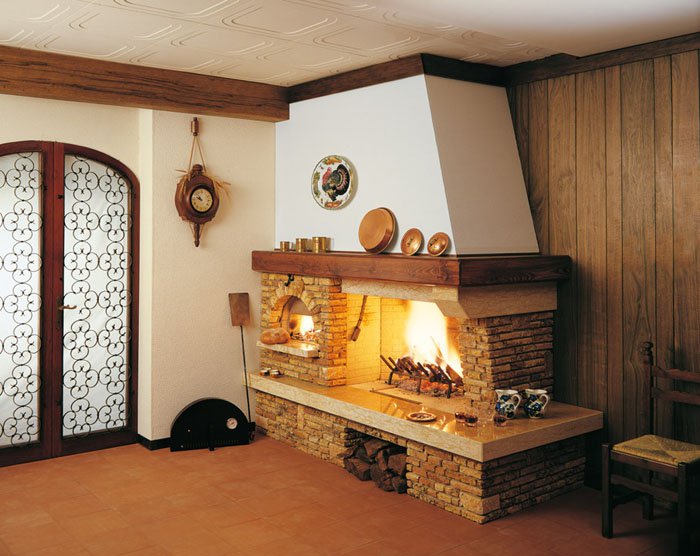 Фото Valcomelico с духовкой Камины PALAZZETTI (Италия) heatsystems.ru