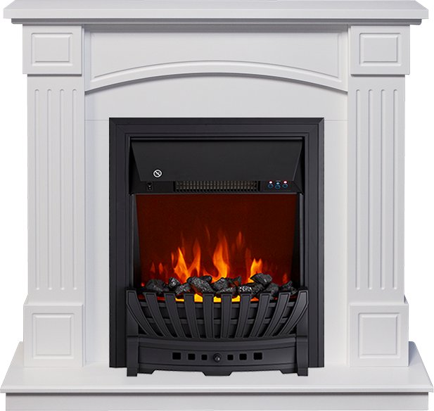 Фото Каминокомплект Boston - Белый (Высота 925см) с очагом Aspen Black Линейные очаги ROYAL FLAME heatsystems.ru