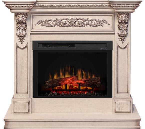Фото Каминокомплект Lancaster - Слоновая кость с очагом XHD26L-INT Линейные очаги ROYAL FLAME heatsystems.ru