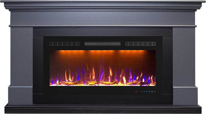 Фото Каминокомплект California Graphite Grey 36/40 - Серый графит с очагом Crystal 36 RF Линейные очаги ROYAL FLAME heatsystems.ru