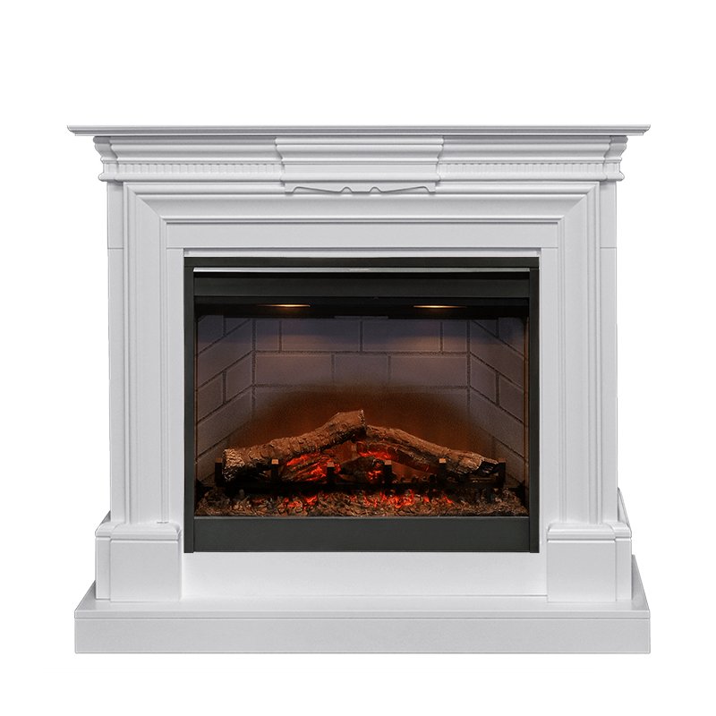 Фото Каминокомплект Chelsea - Белый с очагом Symphony 26'' DF2608-INT Линейные очаги ROYAL FLAME heatsystems.ru