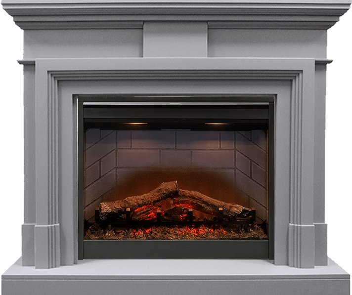 Фото Каминокомплект Coventry Gray - Серый с очагом Symphony 26'' DF2608-INT Деревянные каминокомплекты DIMPLEX heatsystems.ru