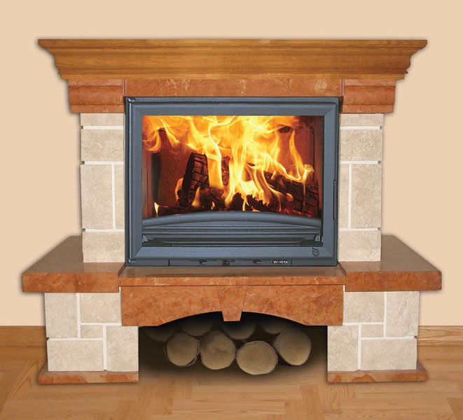 Фото Akropol (пристенная) Камины BELLA ITALIA (Польша) heatsystems.ru