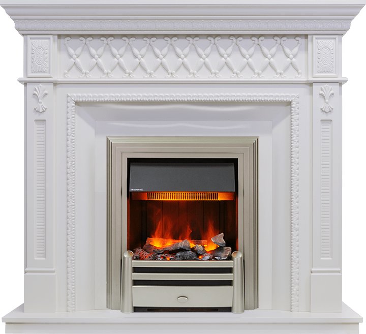 Фото Каминокомплект Alexandria - Белый дуб с очагом Chesford Деревянные каминокомплекты DIMPLEX heatsystems.ru