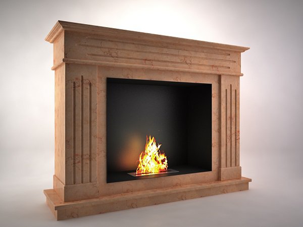 Фото ВАРШАВА мрамор CREMA MARFIL Биокамины KRATKI (Польша) heatsystems.ru