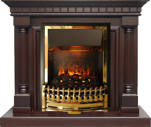 Фото Каминокомплект Dallas - Темный дуб с очагом Atherton Деревянные каминокомплекты DIMPLEX heatsystems.ru