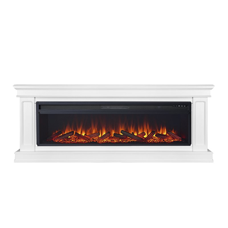 Фото Каминокомплект Geneva 60 - Белый с очагом Vision 60 LOG LED Линейные каминокомплекты ROYAL FLAME heatsystems.ru