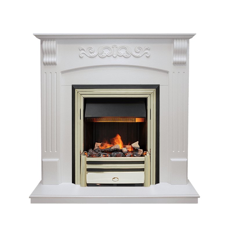 Фото Каминокомплект Sorrento угловой - Белый дуб с очагом Cavendish Угловые каминокомплекты DIMPLEX heatsystems.ru