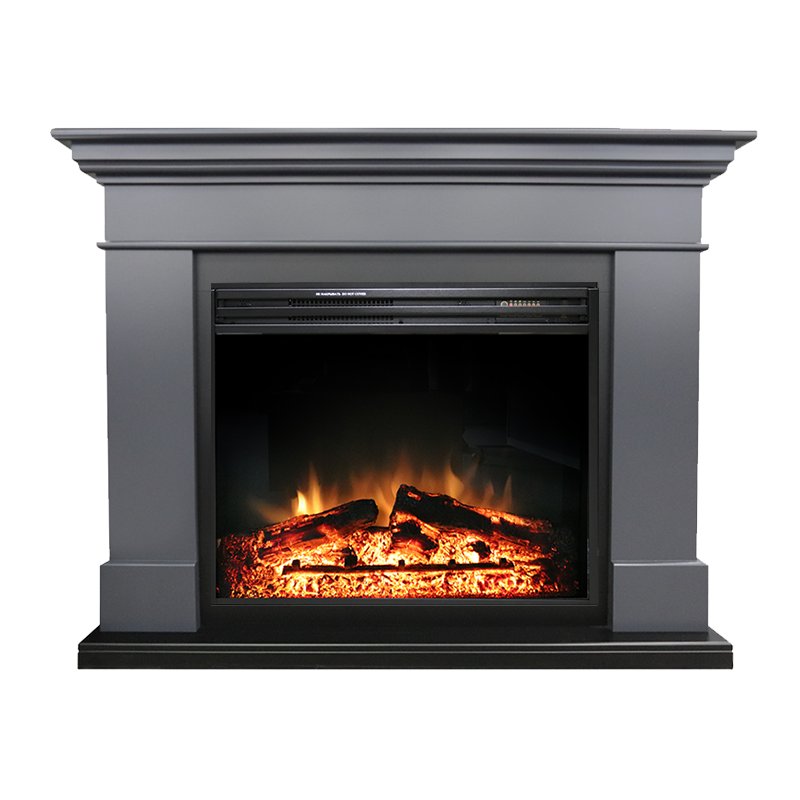 ФОТО Каминокомплект California Graphite Gray - Серый графит с очагом Jupiter FX New heatsystems.ru