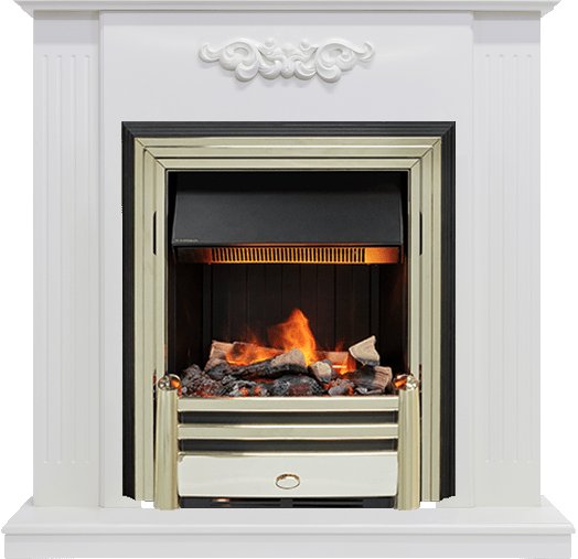 Изображение DIMPLEX heatsystems.ru Фото Каминокомплект Lumsden - Белый дуб с очагом Cavendish Деревянные каминокомплекты DIMPLEX heatsystems.ru