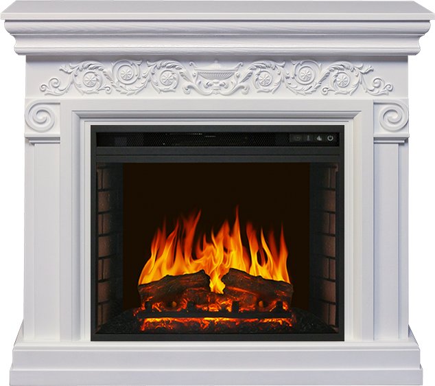 Фото Каминокомплект Athena - Белый с очагом Vision 23 EF LED FX Линейные очаги ROYAL FLAME heatsystems.ru