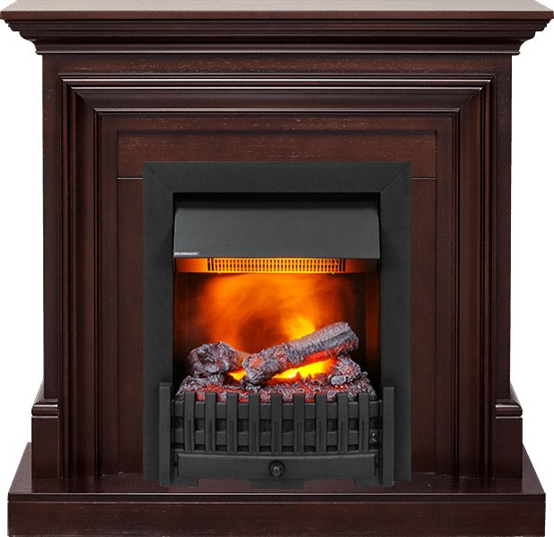 Фото Каминокомплект Bradford - Темный дуб с очагом Danville Black FB2 Линейные очаги ROYAL FLAME heatsystems.ru