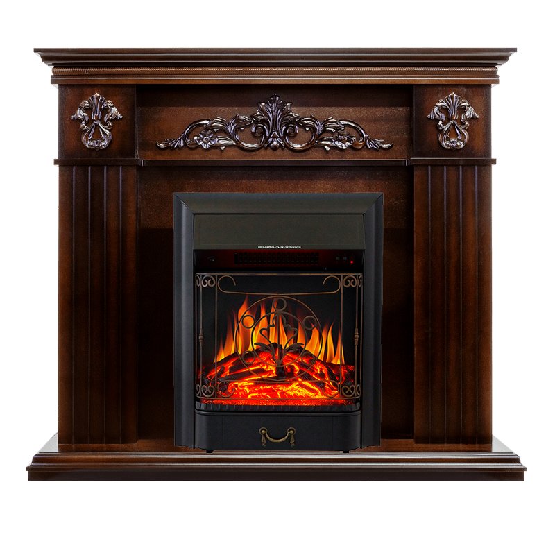 ФОТО Каминокомплект Provence - Коньяк с очагом Majestic FX Black heatsystems.ru