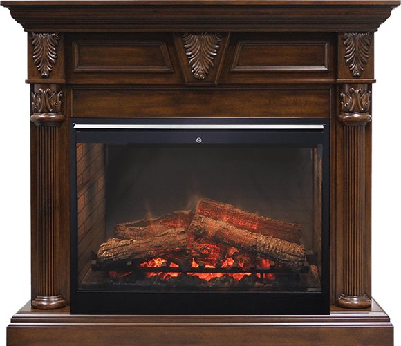 Фото Каминокомплект Sheffield - Темный орех с очагом Symphony 30'' DF3020-INT Деревянные каминокомплекты DIMPLEX heatsystems.ru