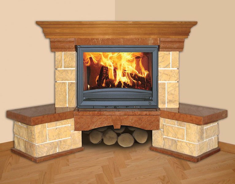 Фото Odiseusz (угловая) Камины BELLA ITALIA (Польша) heatsystems.ru