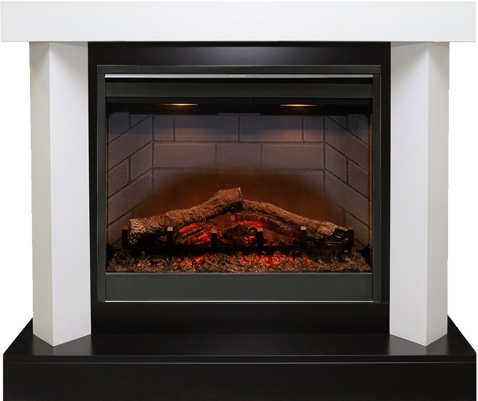 Фото Каминокомплект Vancouver - Фактурный белый с очагом Symphony 26'' DF2608-INT Деревянные каминокомплекты DIMPLEX heatsystems.ru