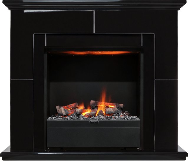 Фото Каминокомплект Suite Black - Черный лак с очагом Albany Деревянные каминокомплекты DIMPLEX heatsystems.ru
