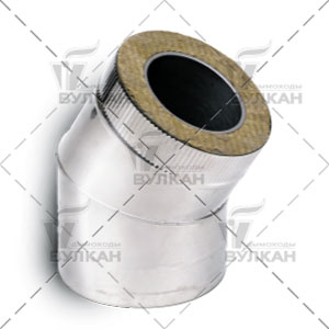 Фото Отвод Вулкан DOTH 30° Двустенные (Сэндвич) дымоходы Вулкан heatsystems.ru