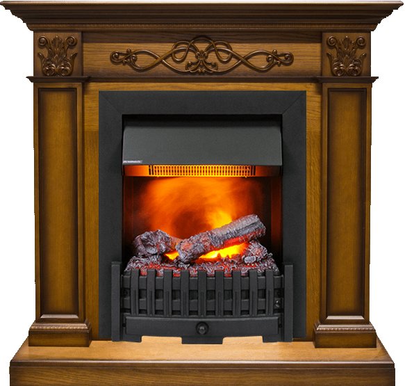 Фото Каминокомплект Verona - Дуб антик с очагом Danville Black FB2 Деревянные каминокомплекты DIMPLEX heatsystems.ru