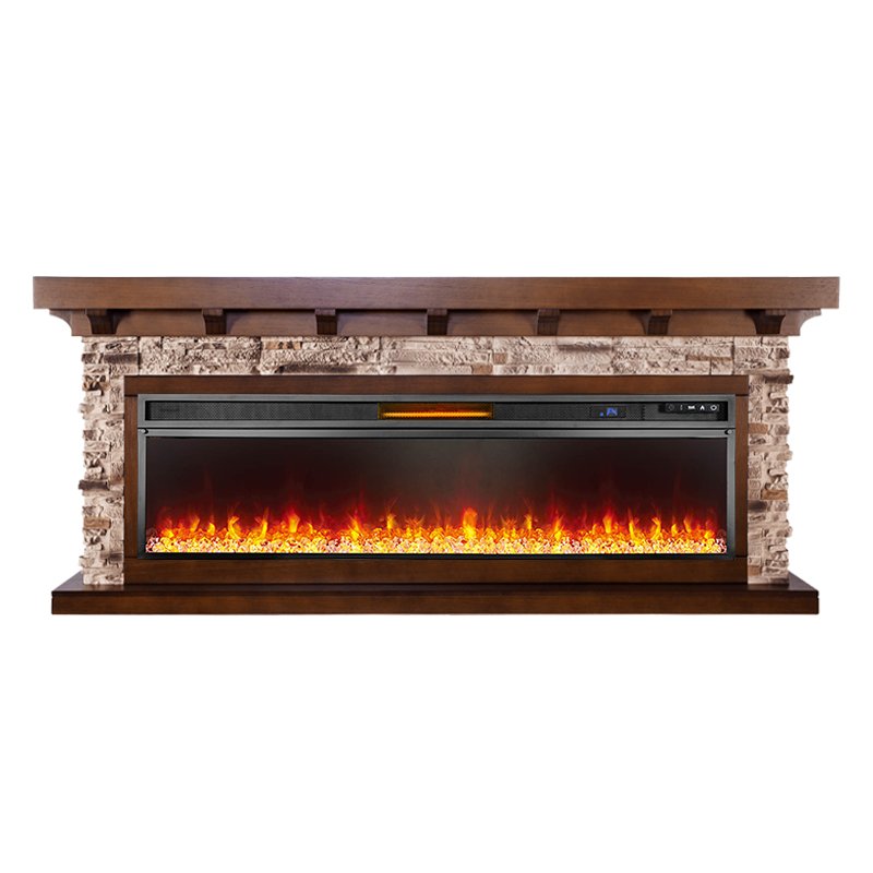 Фото Каминокомплект Chalet 60 - Темный дуб с очагом Vision 60 LED Линейные каминокомплекты ROYAL FLAME heatsystems.ru