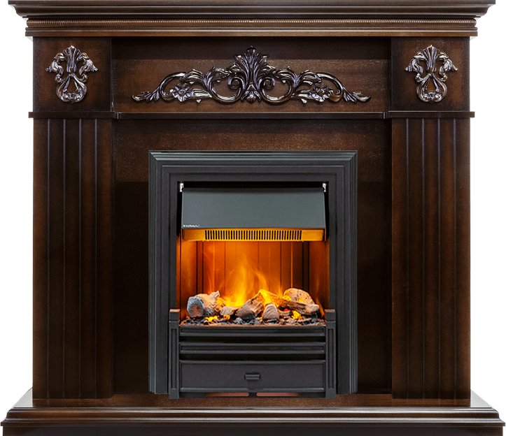 Фото Каминокомплект Provence - Коньяк с очагом Brookline Black Деревянные каминокомплекты DIMPLEX heatsystems.ru