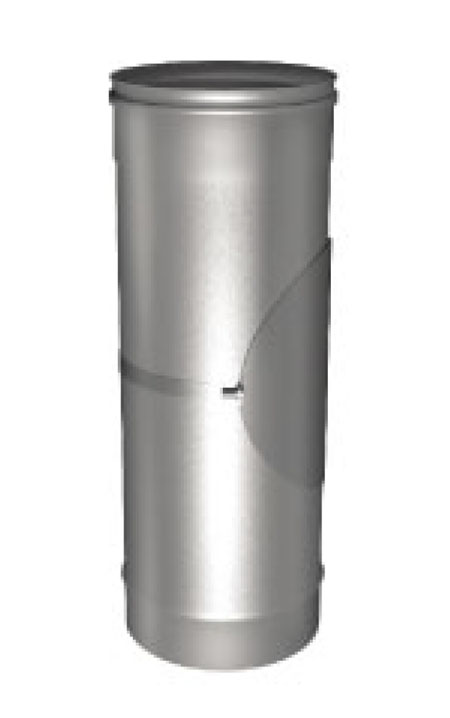 Фото Труба с ревизией Дымоход Вулкан одностенный круглого сечения heatsystems.ru