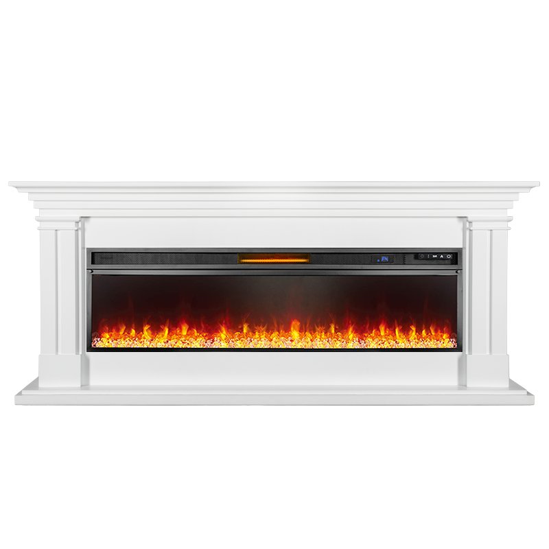 Фото Каминокомплект Lyon 60 - Белый с очагом Vision 60 LED Линейные каминокомплекты ROYAL FLAME heatsystems.ru