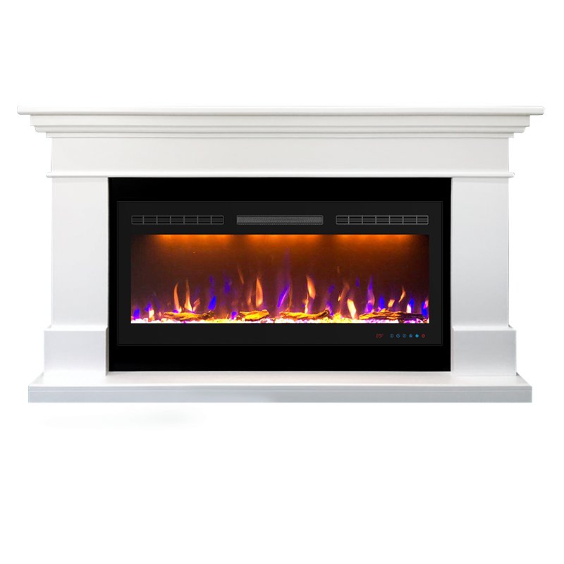 Фото Каминокомплект California 36/40 - Белый с очагом Crystal 40 RF Линейные каминокомплекты ROYAL FLAME heatsystems.ru
