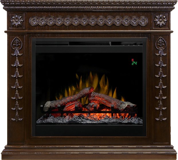 Фото Каминокомплект Milan - Темный дуб с очагом Symphony 26'' DF2624-L Деревянные каминокомплекты DIMPLEX heatsystems.ru