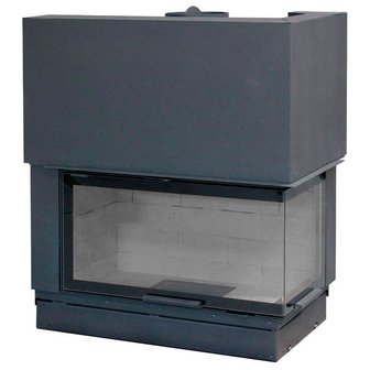 Фото H 1200 right bended glass WS Black BG2 Топки AXIS (Франция) heatsystems.ru