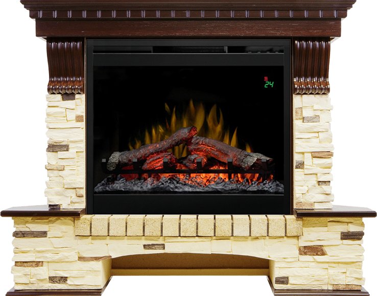 Фото Каминокомплект Pierre Luxe угловой - Темный дуб / Сланец (Высота 1045мм) с очагом Symphony 26'' DF2624-L Угловые каминокомплекты DIMPLEX heatsystems.ru