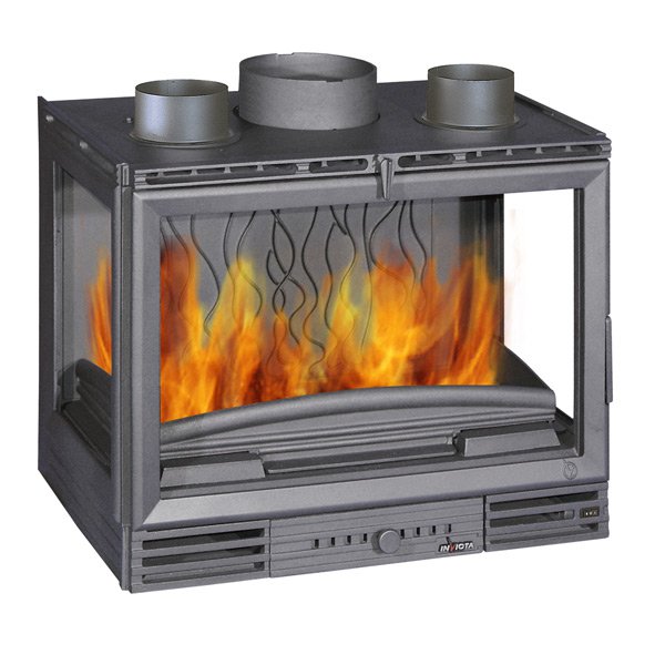 Фото Гранд Визьон 700 турбо инсерт боковые стекла Топки INVICTA (Франция) heatsystems.ru