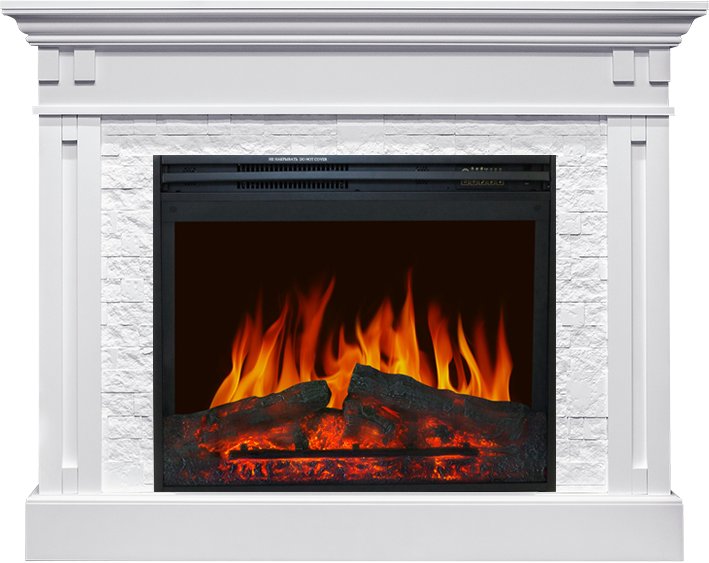 Фото Каминокомплект Cambridge - Белый с очагом Jupiter FX New Линейные очаги ROYAL FLAME heatsystems.ru