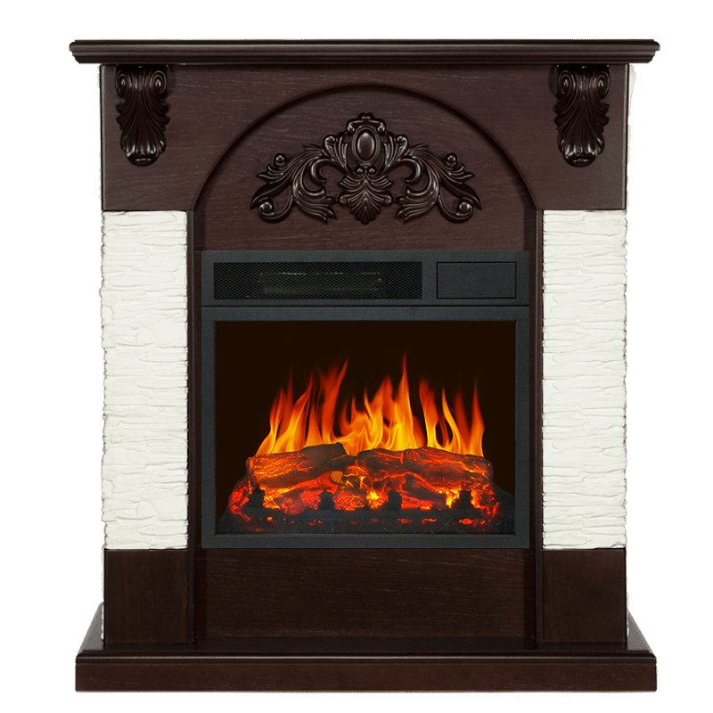 Фото Каминокомплект Chester - Темный дуб с очагом Vision 18 LED FX Каминокомплекты из камня ROYAL FLAME heatsystems.ru