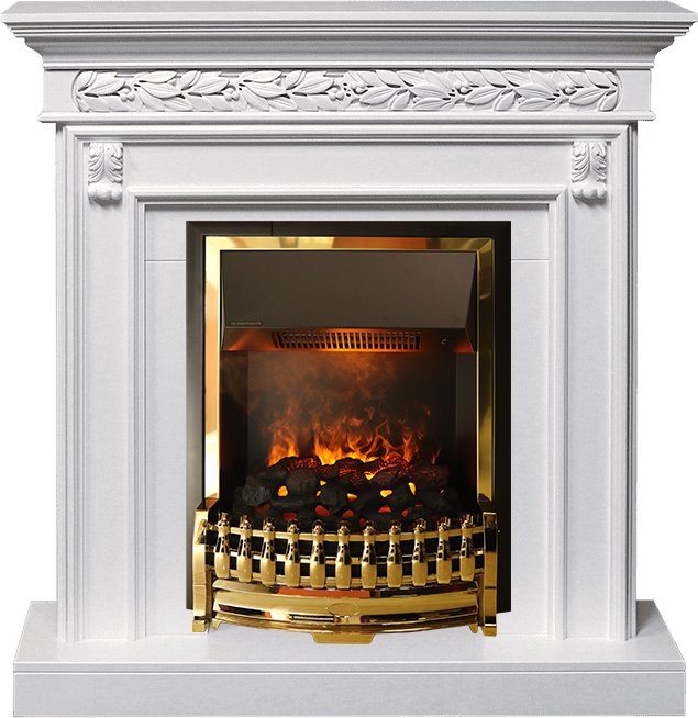 Изображение ROYAL FLAME heatsystems.ru Фото Каминокомплект Valletta - Белый (Ширина 1040 мм) с очагом Atherton Линейные очаги ROYAL FLAME heatsystems.ru