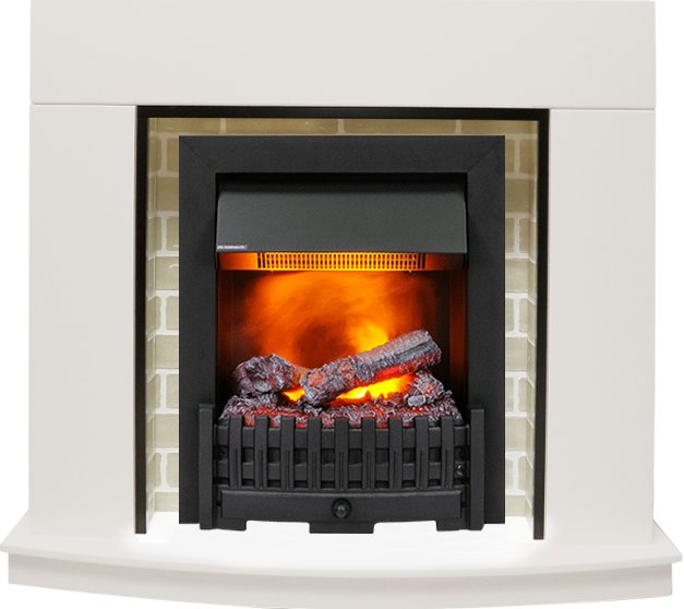 Фото Каминокомплект Montana - Белый с очагом Danville Black FB2 Деревянные каминокомплекты DIMPLEX heatsystems.ru