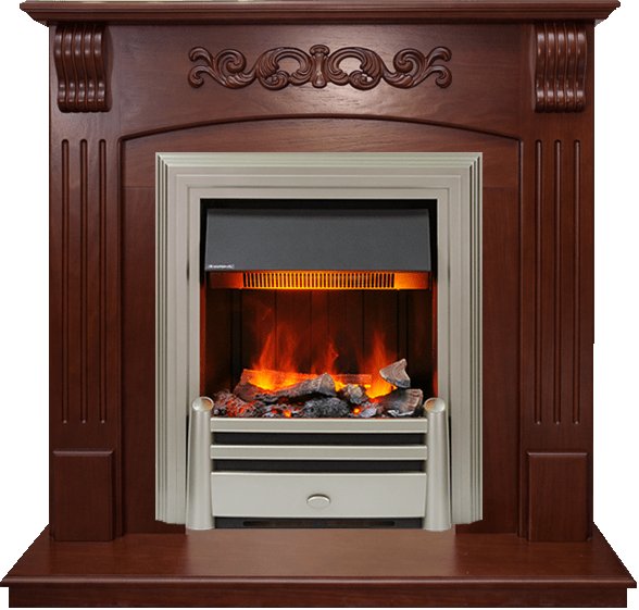 Изображение DIMPLEX heatsystems.ru Фото Каминокомплект Sorrento угловой - Орех с очагом Chesford Угловые каминокомплекты DIMPLEX heatsystems.ru