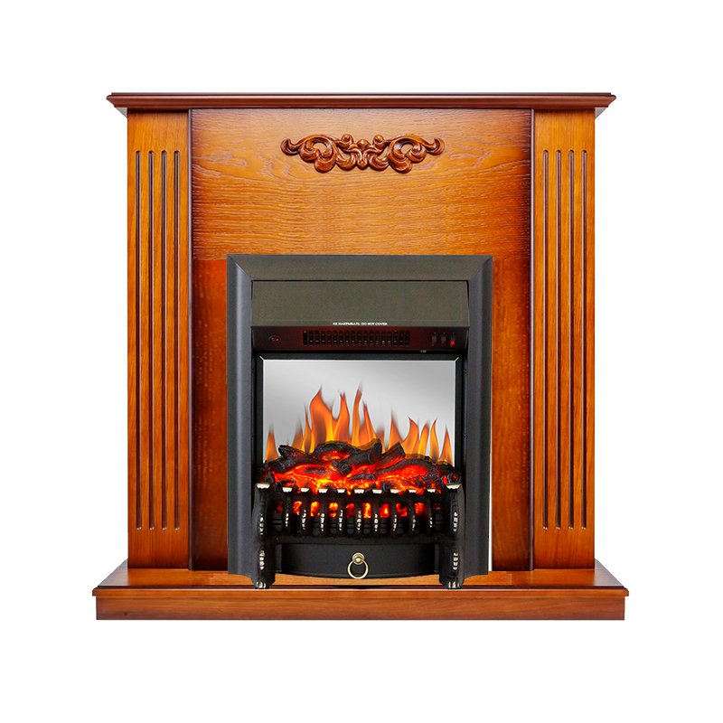 ФОТО Каминокомплект Lumsden - Дуб антик с очагом Fobos FX M Black heatsystems.ru