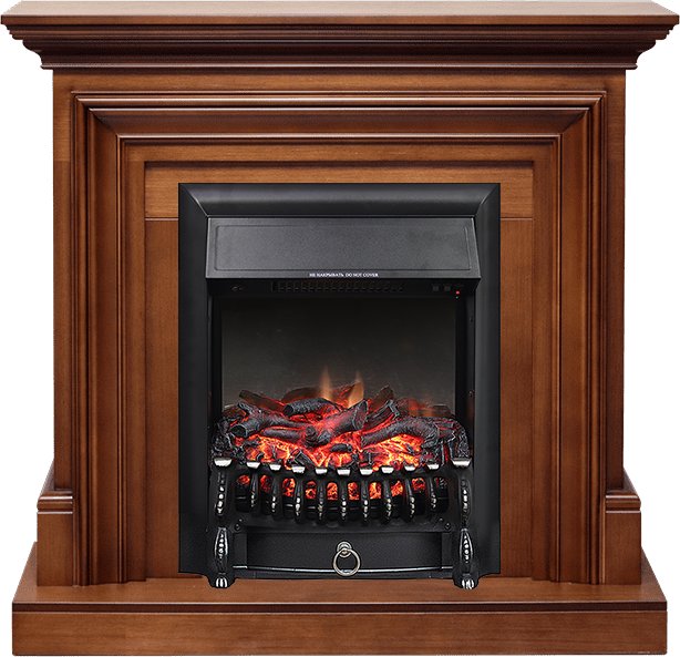 Фото Каминокомплект Bradford - Орех с очагом Fobos FX Black Линейные очаги ROYAL FLAME heatsystems.ru