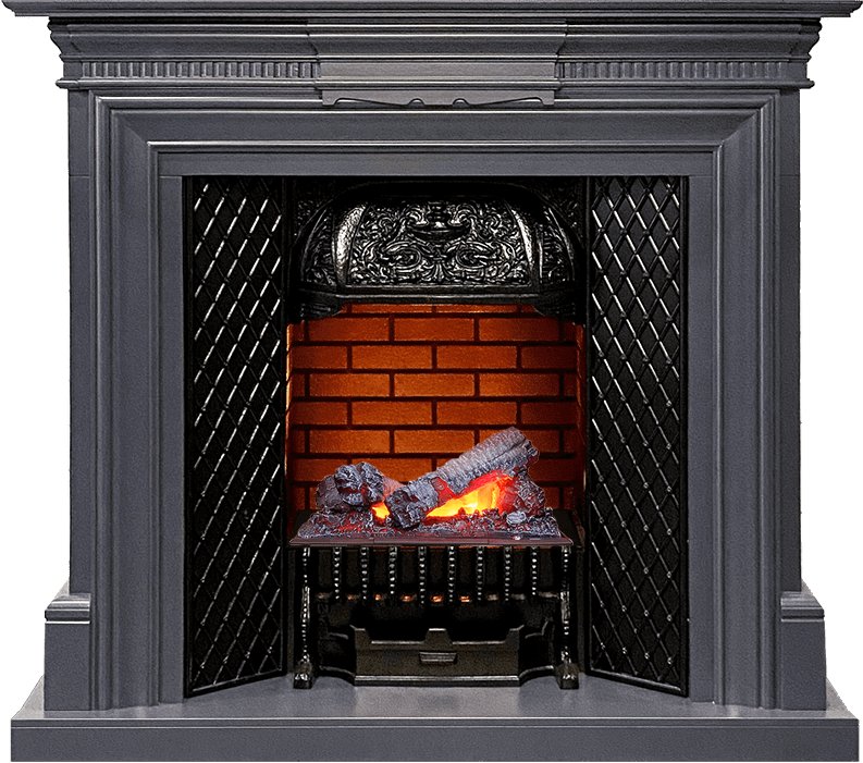 Фото Каминокомплект Chelsea - Серый графит с очагом Cassette 400 NH Линейные очаги ROYAL FLAME heatsystems.ru