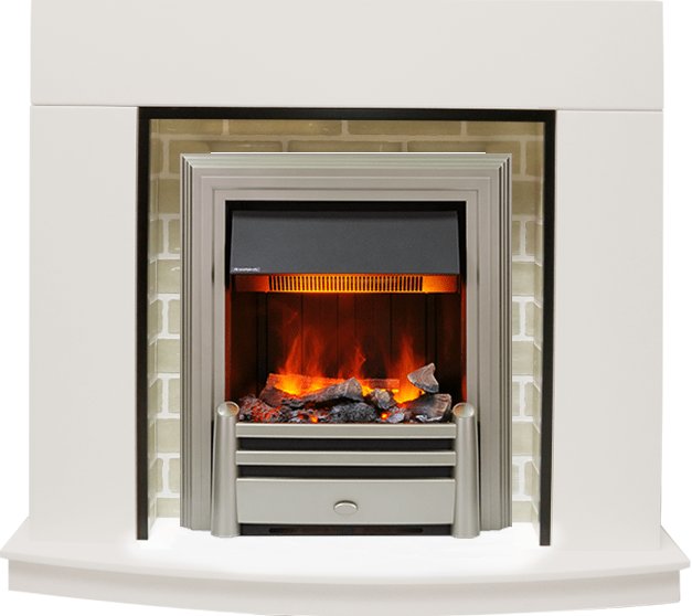 Фото Каминокомплект Montana - Белый с очагом Chesford Деревянные каминокомплекты DIMPLEX heatsystems.ru