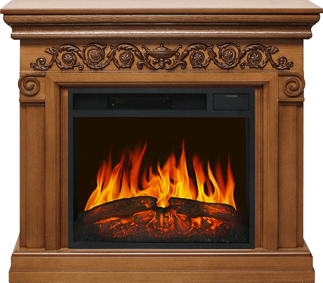 Фото Каминокомплект Athena - Дуб с очагом Vision 23 LED FX Линейные очаги ROYAL FLAME heatsystems.ru