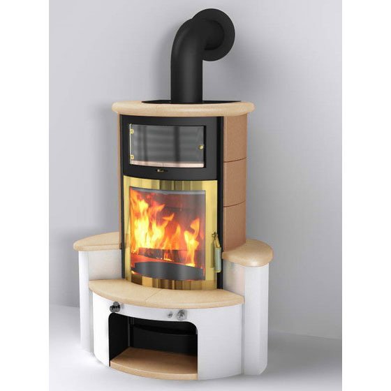 Фото 63 GT ECOPLUS, CREME/UMBRA 711/253, РАМКА ЗОЛОТО Печи HARK (Германия) heatsystems.ru