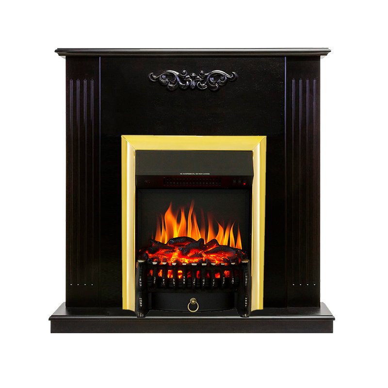 ФОТО Каминокомплект Lumsden - Венге с очагом Fobos FX Brass heatsystems.ru