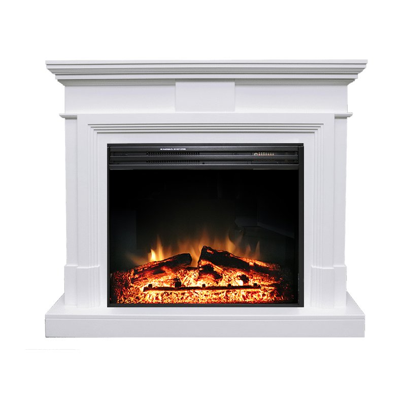ФОТО Каминокомплект Coventry - Белый с очагом Jupiter FX New heatsystems.ru