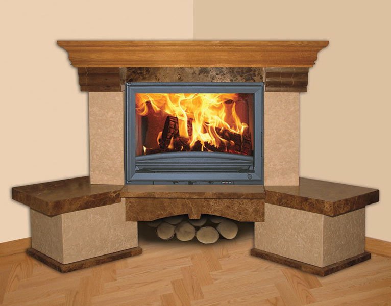 Фото Porto (угловая) Камины BELLA ITALIA (Польша) heatsystems.ru