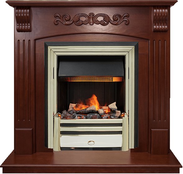 Фото Каминокомплект Sorrento угловой - Орех с очагом Cavendish Угловые каминокомплекты DIMPLEX heatsystems.ru