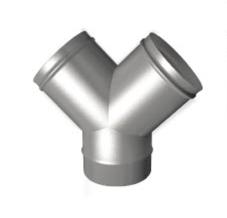 Фото Y-образный тройник Дымоход Вулкан одностенный круглого сечения heatsystems.ru