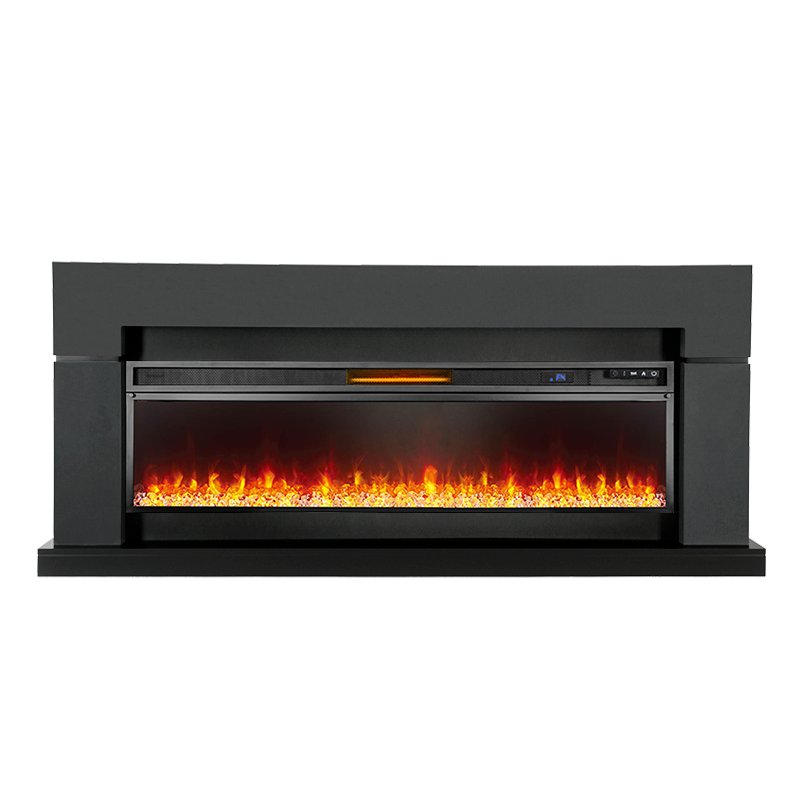 Фото Каминокомплект Lindos Graphite Grey (линейный) с очагом Vision 60 LED Линейные каминокомплекты ROYAL FLAME heatsystems.ru