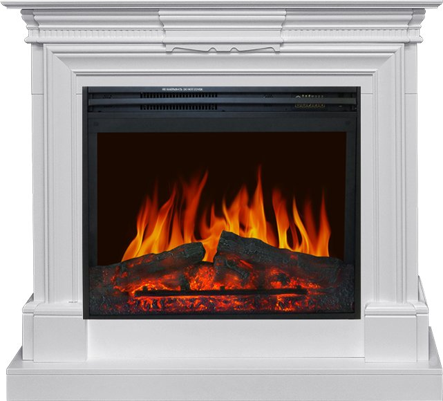 Фото Каминокомплект Chelsea - Белый с очагом Jupiter FX New Линейные очаги ROYAL FLAME heatsystems.ru
